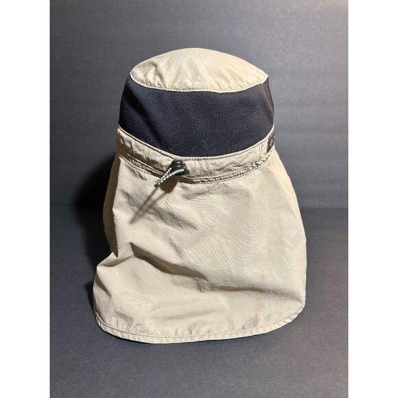 Columbia Omni-Shade Sun Hat Neck Flap Khaki Outdoor Hiking Fishing Cap Men’s S/M - Picture 2 of 5